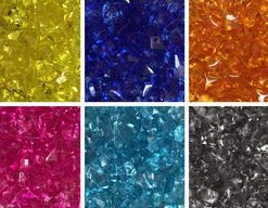 Translucent Plastic Gems - 12 Mm - Bag Of 50