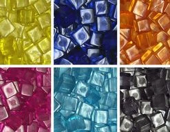 Translucent Plastic Cubes - 8 Mm - Bag Of 50